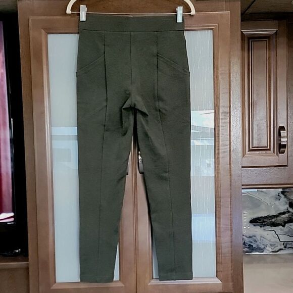 Betabrand Journey Olive Green Slimming Skinny Leg Pants - XS Petite - Picture 3 of 16